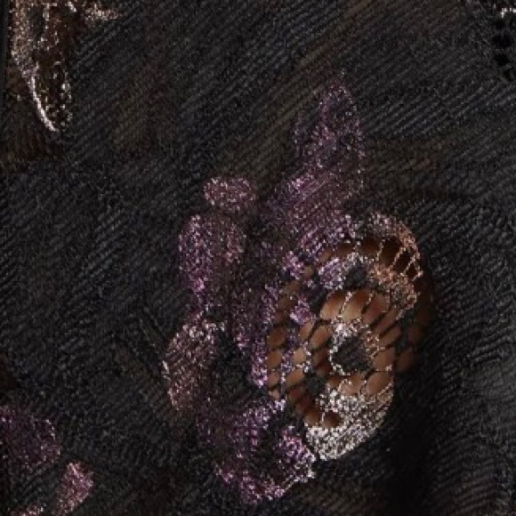 Coquette Black Lacey Zip Up Corset with Attached Garters Lace Up Back XL - Picture 14 of 16